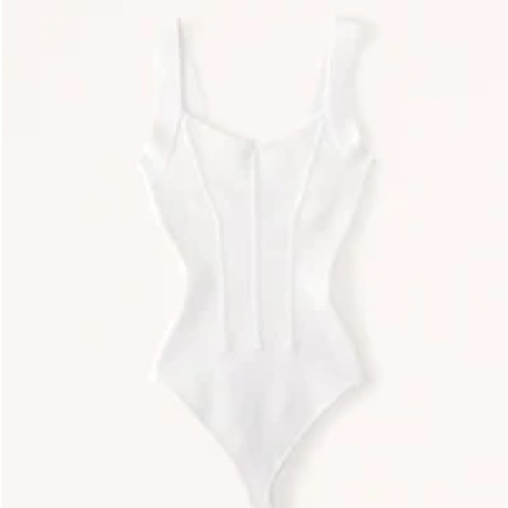 Abercrombie Elevated Mixed Rib Knit V-Neck Bodysuit